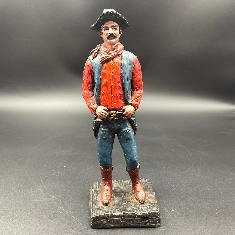 Vintage 1975 Florentine Art Studio Cowboy Figurine Western Gunslinger Statue